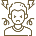 Cartoon face showing anger