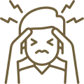 Line drawing of a headache concept